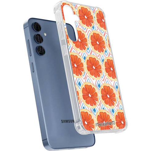 Bouffants and Broken Hearts Citrus Geo Galaxy A35 5G Clear Case